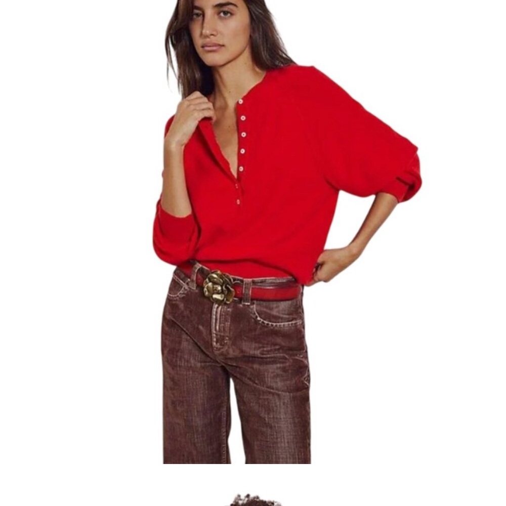 Free People Cashmere Porta Henley Knit Pullover